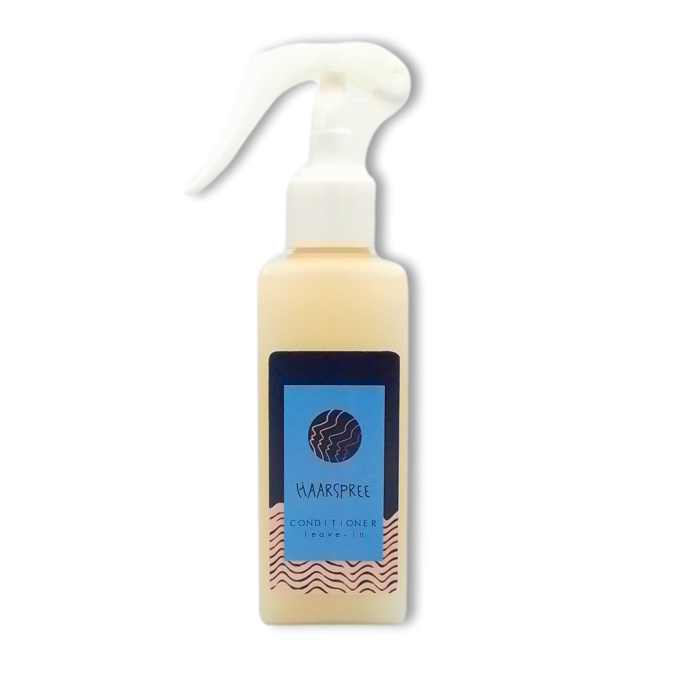 Vorderansicht Flasche mit Sprühpistole mit 