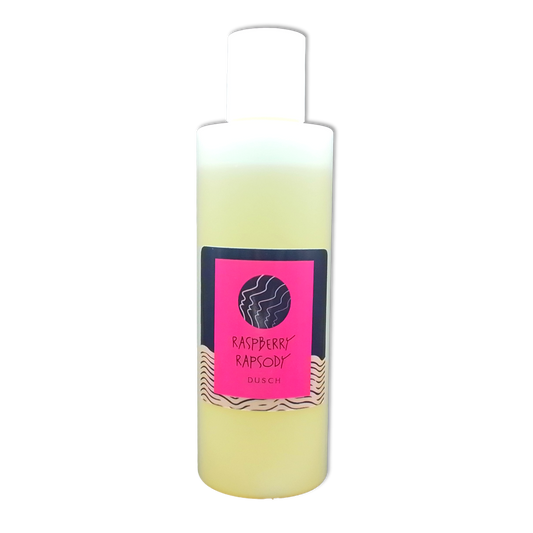 Flasche mit dem Duschgel Raspberry Rapsody von wasserundoel