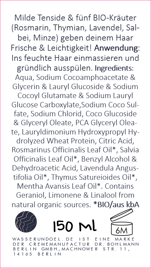 Mildes BIO-Kräutershampoo  für sanfte Haarpflege