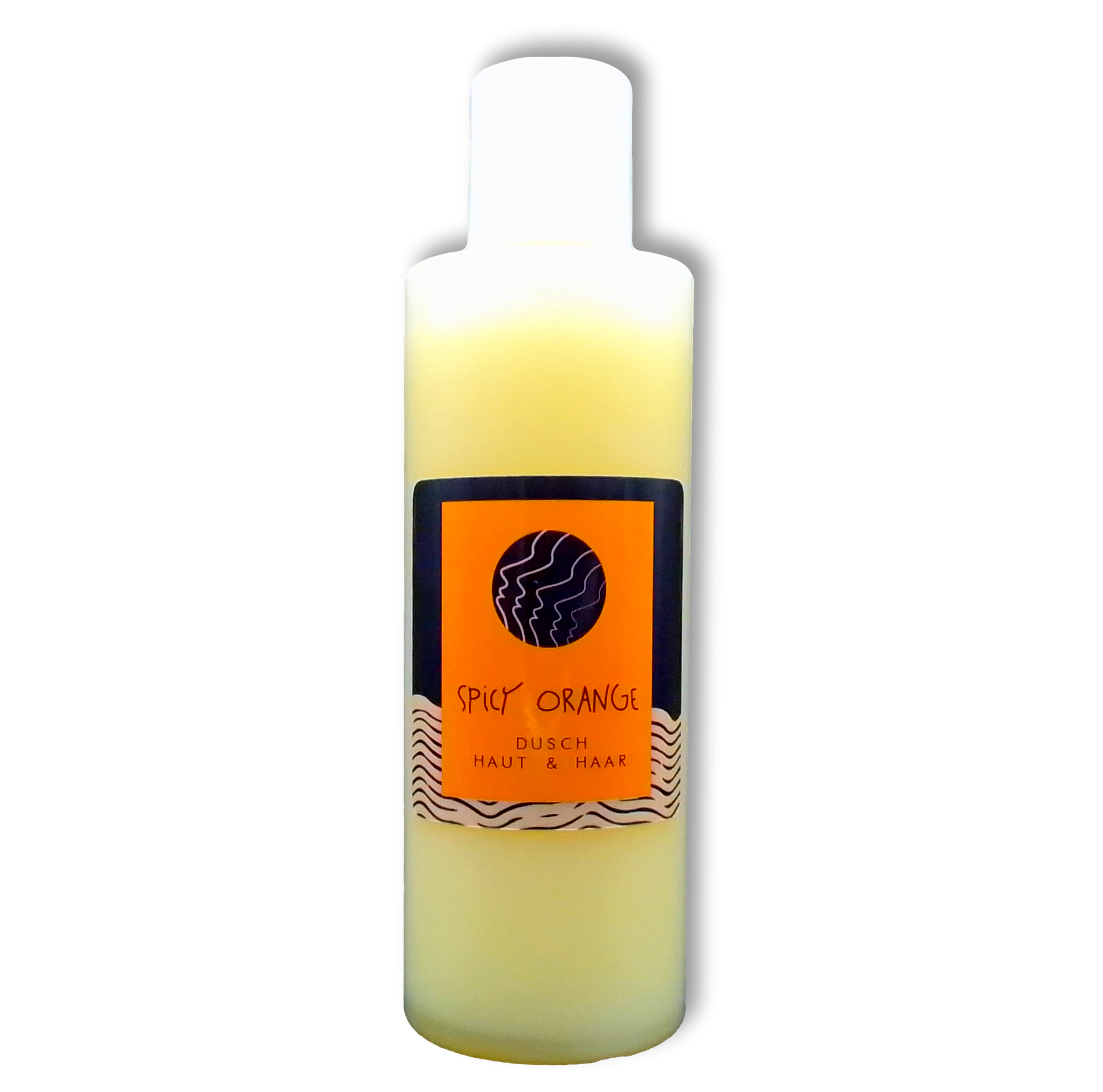 Flasche mit 200 ml Duschgel Spicy Orange von wasserundöl