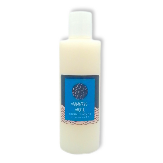 Flasche 200 ml mit dem Conditioner Wannseewelle von wasserundoel von vorne