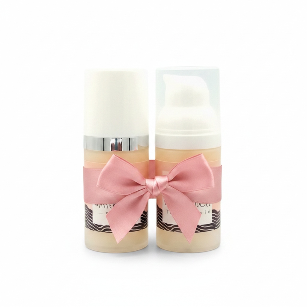 Bundle with horizontal silk ribbon belt