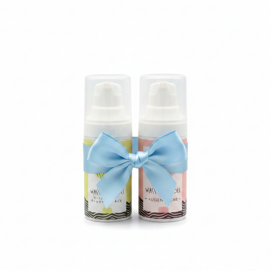 Augen-Duo Bundle mit hellblauer Schleife