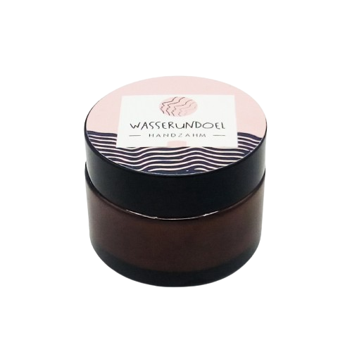 Braunglastiegel von wasserundoel mit Handcreme
