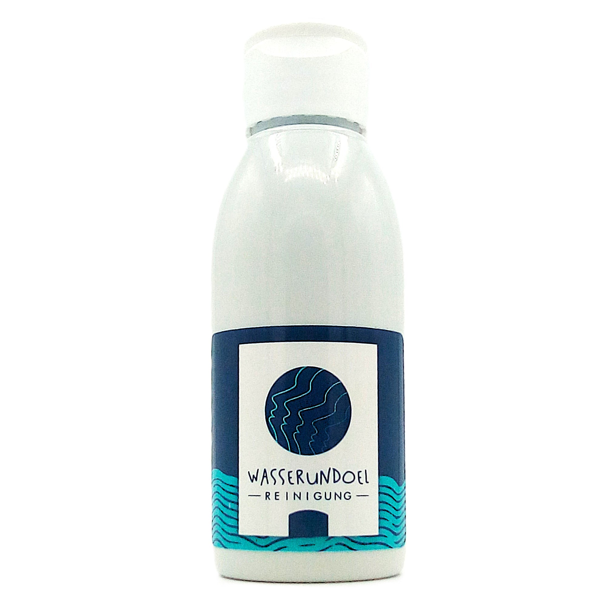 Reinigungsmilch von wasserundoel in der 100-ml-Flasche aus recyceltem PET 
